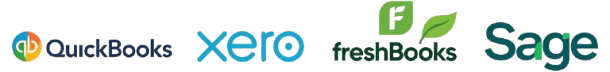 Quickbooks, Xero, Freshbooks, Sage